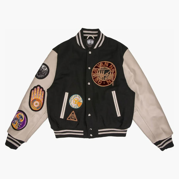 Stussy x Dries Van Notes varsity giacca nera