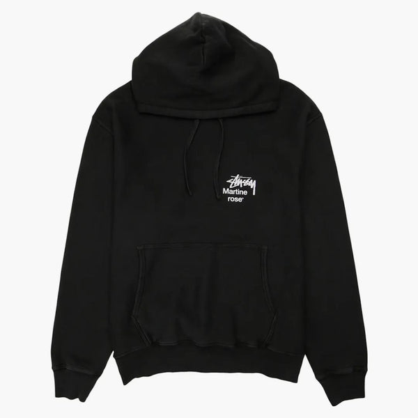 Stussy x Martine Rose Collage Pigment Dyed Hoodie Black