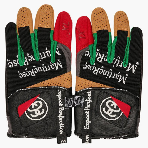 Stussy x Martine rosa che guida guanti multicolore