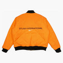 Stussy X Nike Reversible Varsity Jacket (asia Sizing) Medium Olive/bright Mandarin