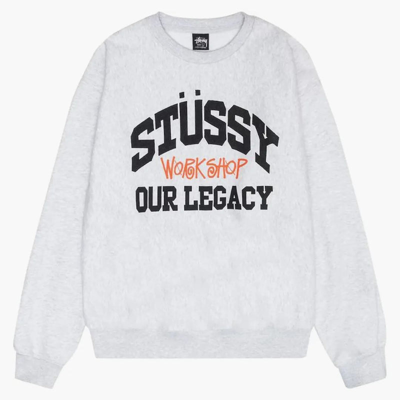 Stussy x Naše Legacy ol Collegiate Crew Ash Heather