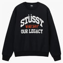 Stussy X Our Legacy Ol Collegiate Pigment Dyed Crewneck Black