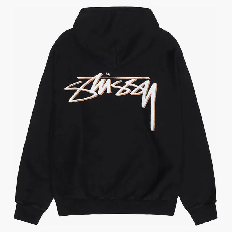 STUSSY X Our Legacy Ol Drop Shadow Pigmment Barwiony kaptur czarny