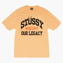 Stussy X Our Legacy Work Shop Collegiate Pigment Dyed Tee Peach