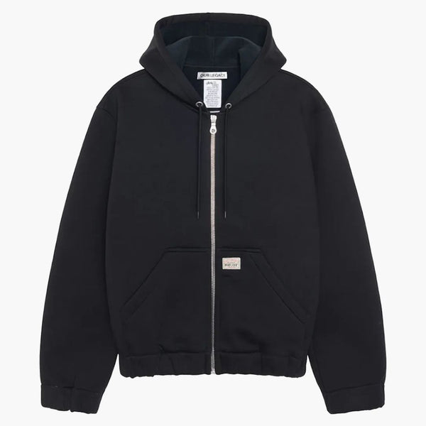 Stussy X Our Legacy Work Shop Scuba Zip Hoodie Black Scuba