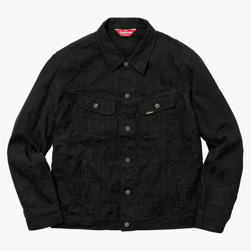 Supreme 100 Dollars Bill Trucker Jacket Black