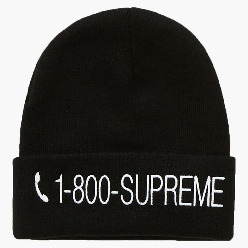 Supreme 1-800 Beanie Black