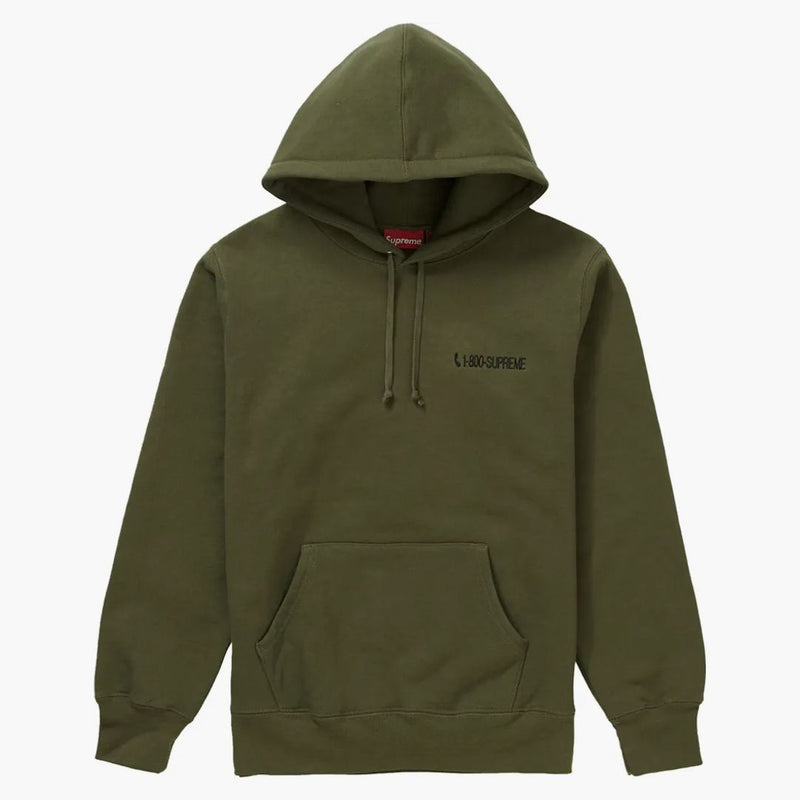Supreme 1-800 Hooded Sweatshirt Dark Olive