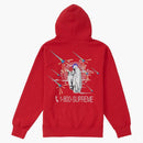 Nejvyšší 1-800 mikina s kapucí červená