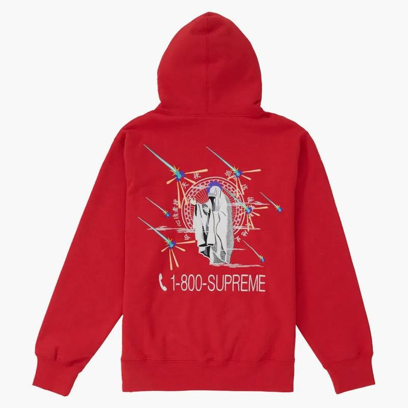 Supreme 1-800 Hooded Sweatshirt Red