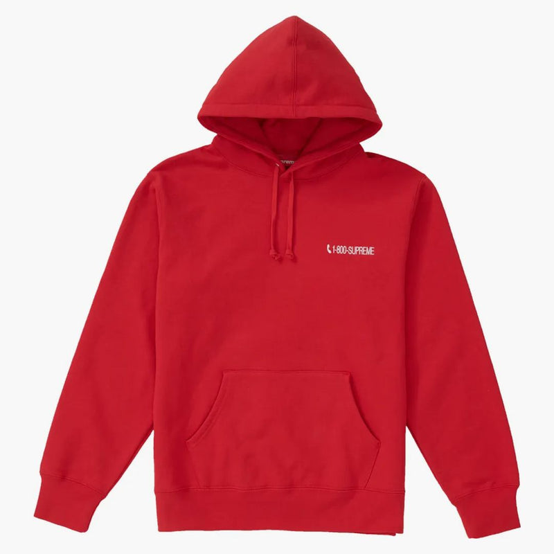 Supreme 1-800 Hooded Sweatshirt Red