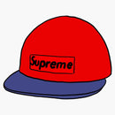 Supreme 2-tone Denim Camp Cap Red