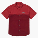 Nejvyšší 2-tone džínové košile S/S červená