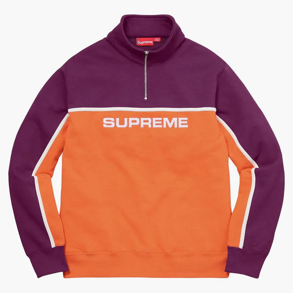 Supreme 2-tone Half Zip Sweatshirt Bright Orange