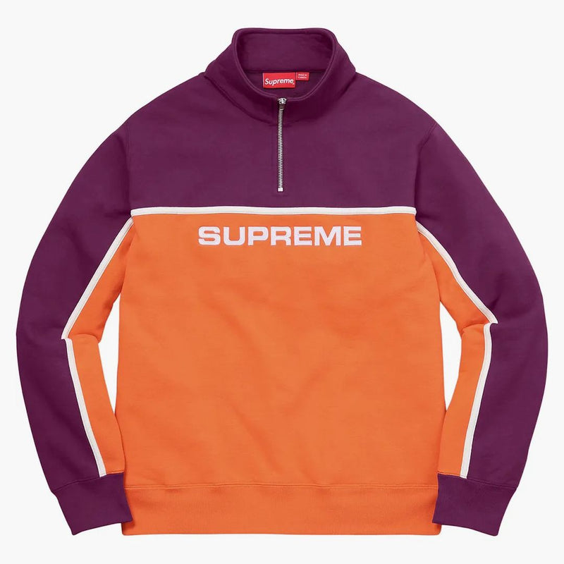 Supreme 2-tone Half Zip Sweatshirt Bright Orange
