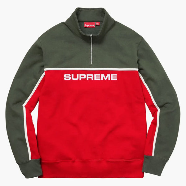 Supreme 2-tone Half Zip Sweatshirt Red