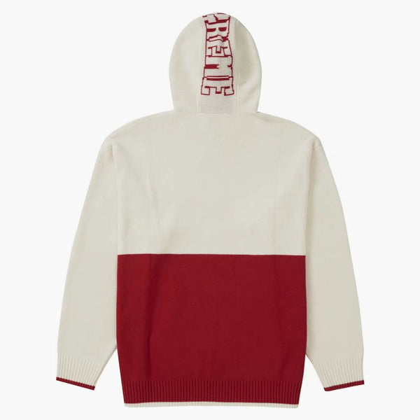 Supreme 2-tone Hooded Sweater White