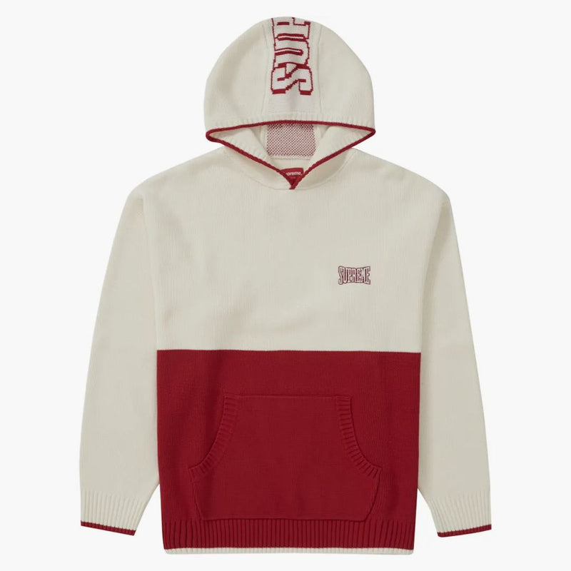 Supreme 2-tone Hooded Sweater White