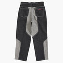Supreme 2 Tone Paneled Baggy Jean Black