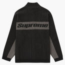 Supreme 2-Tone Ribbed Zip Up tröja svart