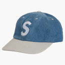 Supreme 2 Tone S Logo 6 Panel Washed Denim
