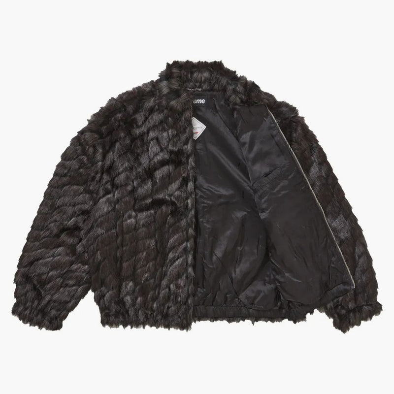 Nejvyšší 2-tone Windstopper Faux pro bundu černou