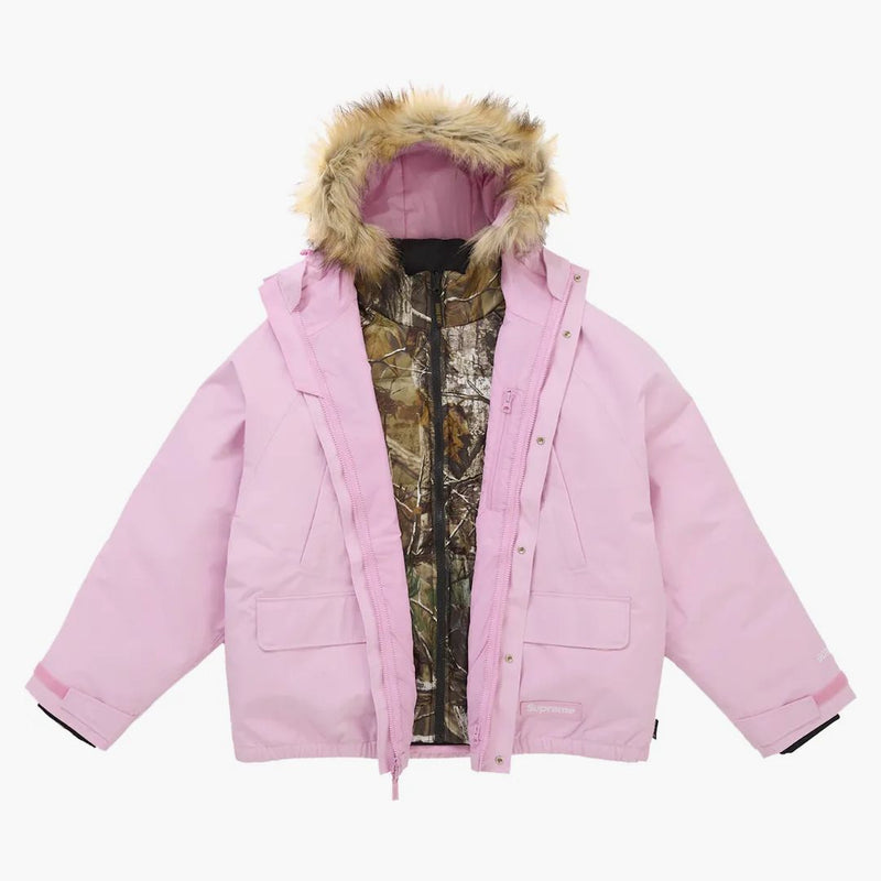 Supreme 2-in-1 Gore-tex Parka + Reversible 700-fill Down Liner Jacket Light Pink