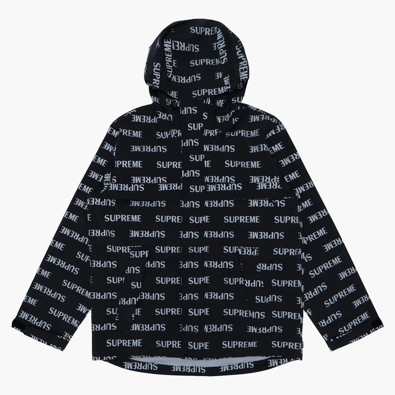Supreme 3m Reflective Repeat Taped Seam Jacket Black