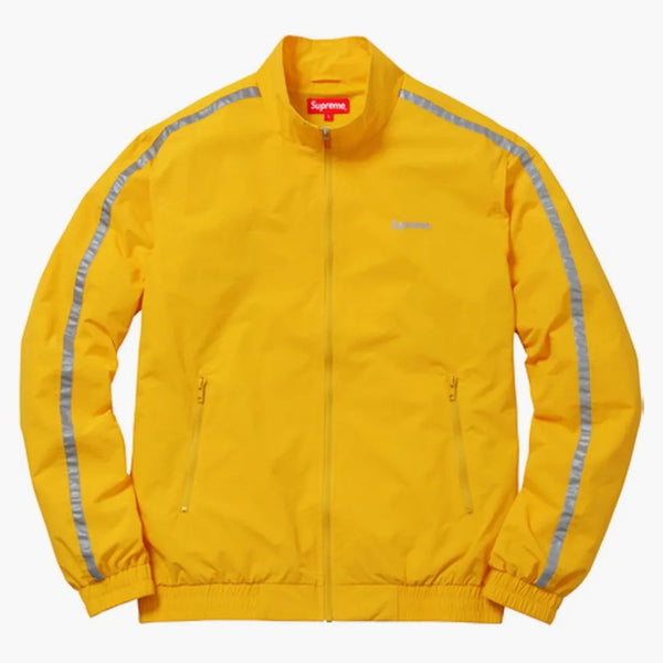 Supreme 3m Reflective Stripe Track Jacket Yellow