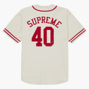 Supreme 40 Acres Tew Baseball Jersey White