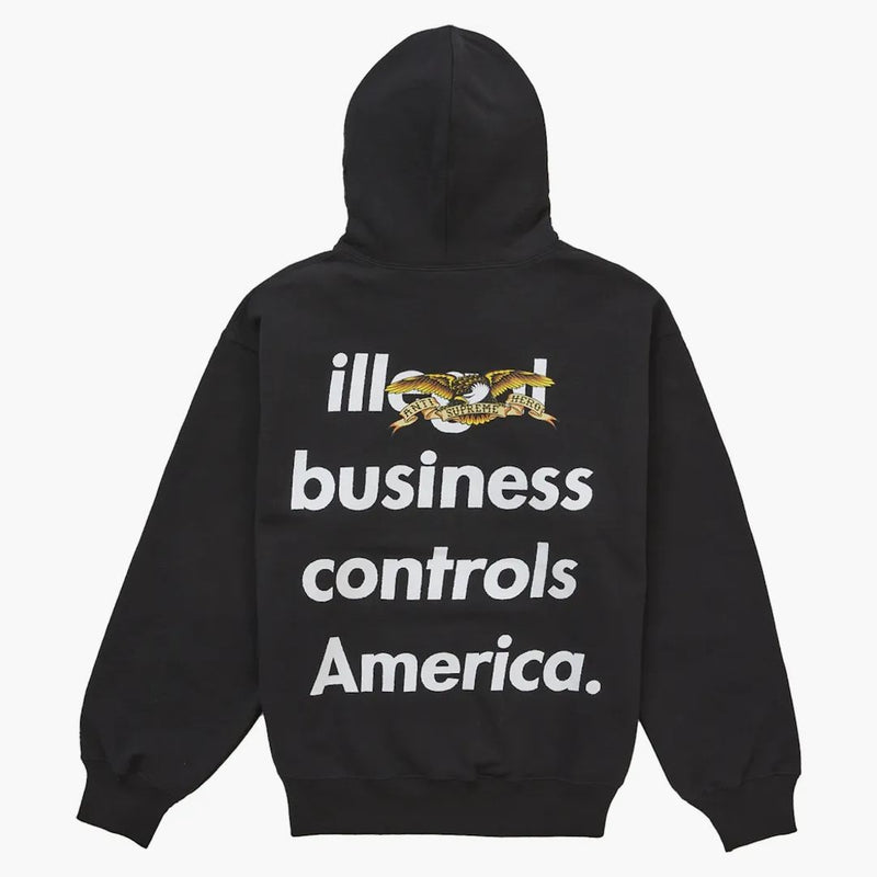 Supreme Antihero Hooded Sweatshirt (fw25) Black