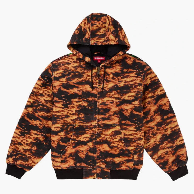Supreme Aoi Embroidered Hooded Work Jacket Flames