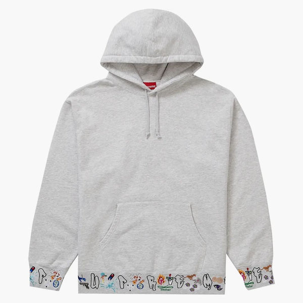 Supreme Aoi Icons Hooded Sweatshirt Ash Grey