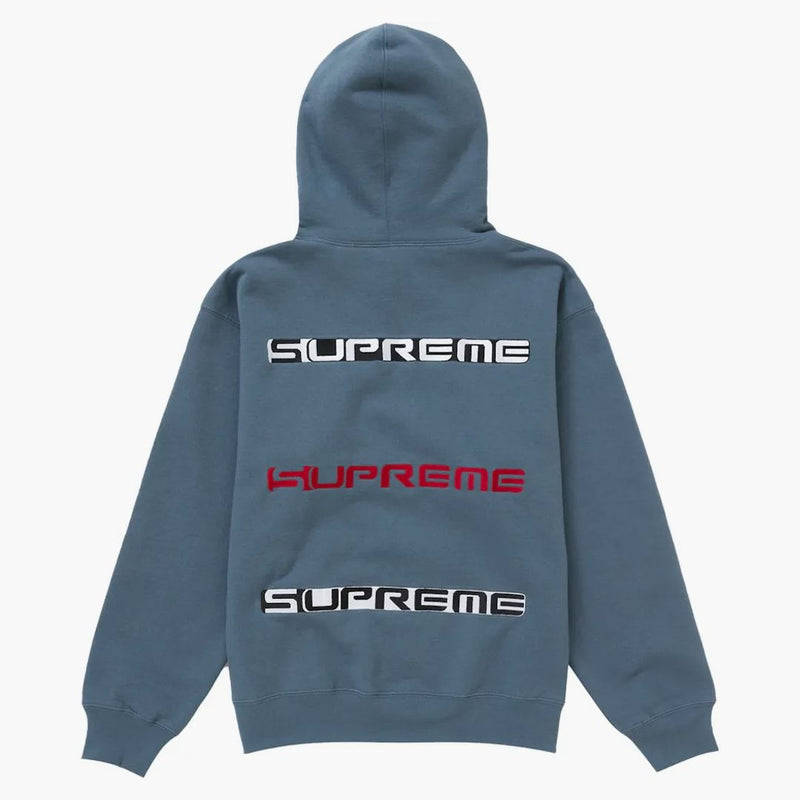 Supreme Aoi staplad huva tröja skiffer