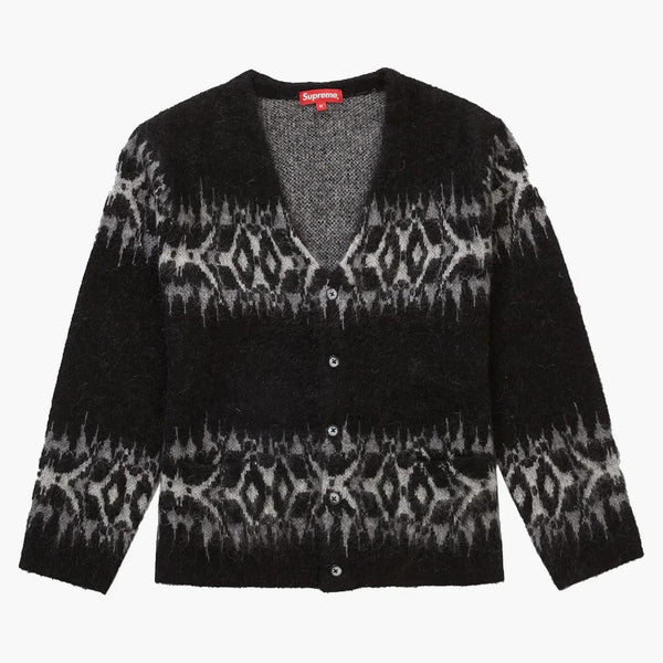 Supreme Abstract Stripe Cardigan Black