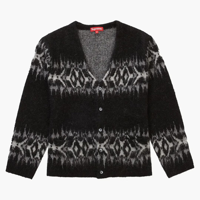 Supreme Abstract Stripe Cardigan Black