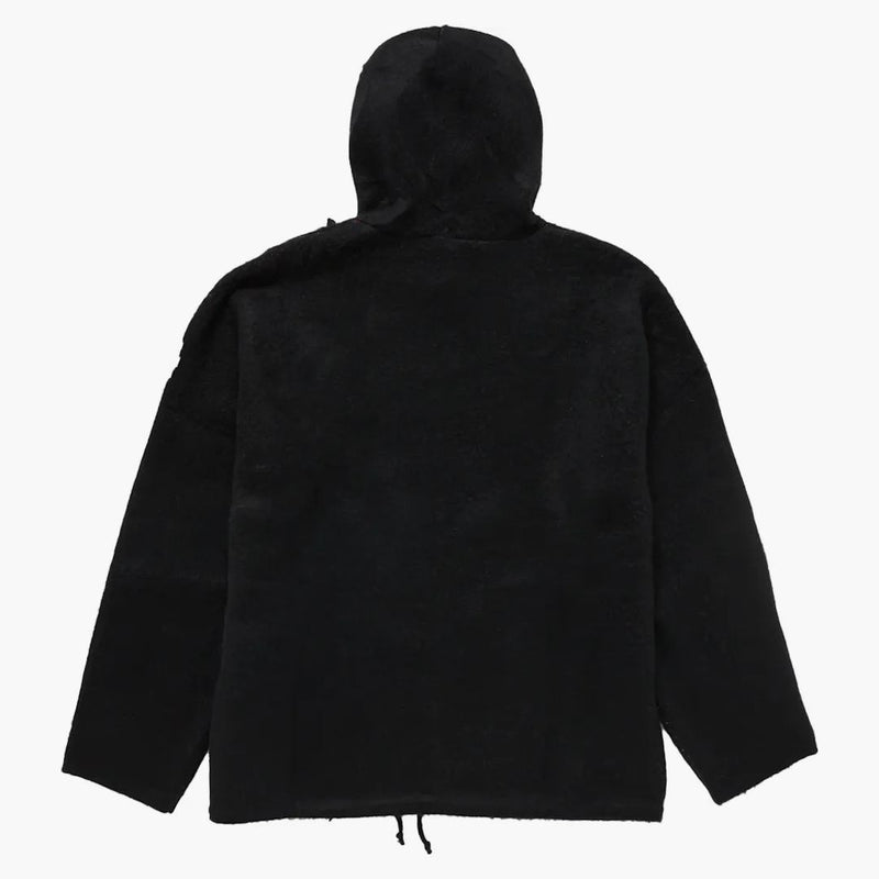 Nejvyšší přízvuk kartáčoval zip nahoru svetr s kapucí černou