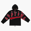 Supreme Accent Brushed Zip Up Hooded Sweater Black