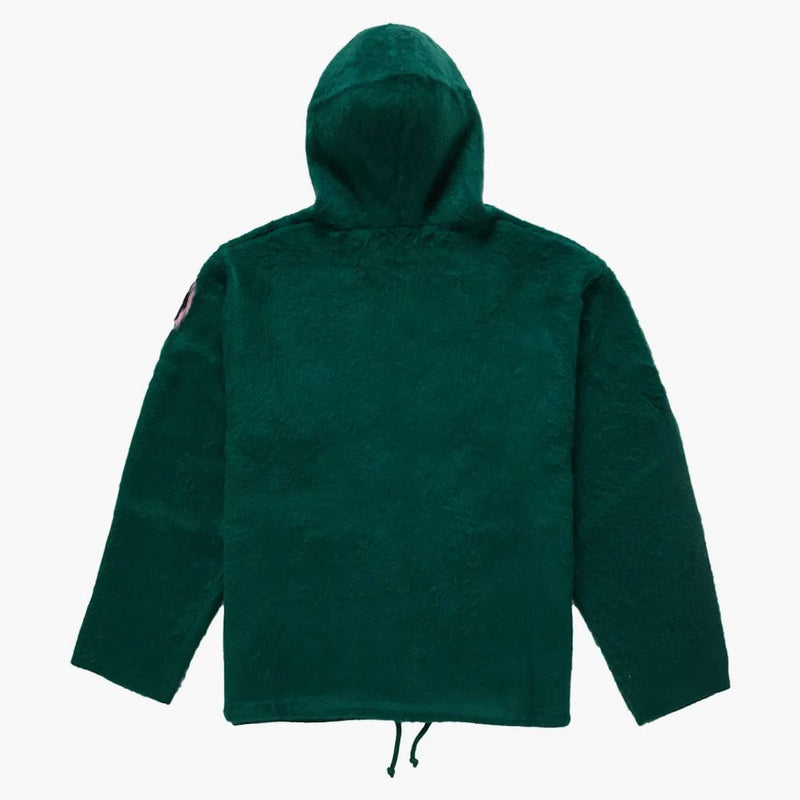 Supreme Accent Brushed Zip Up Hooded tröja grön