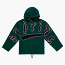 Supreme Accent Brushed Zip Up Hooded Sweater Green