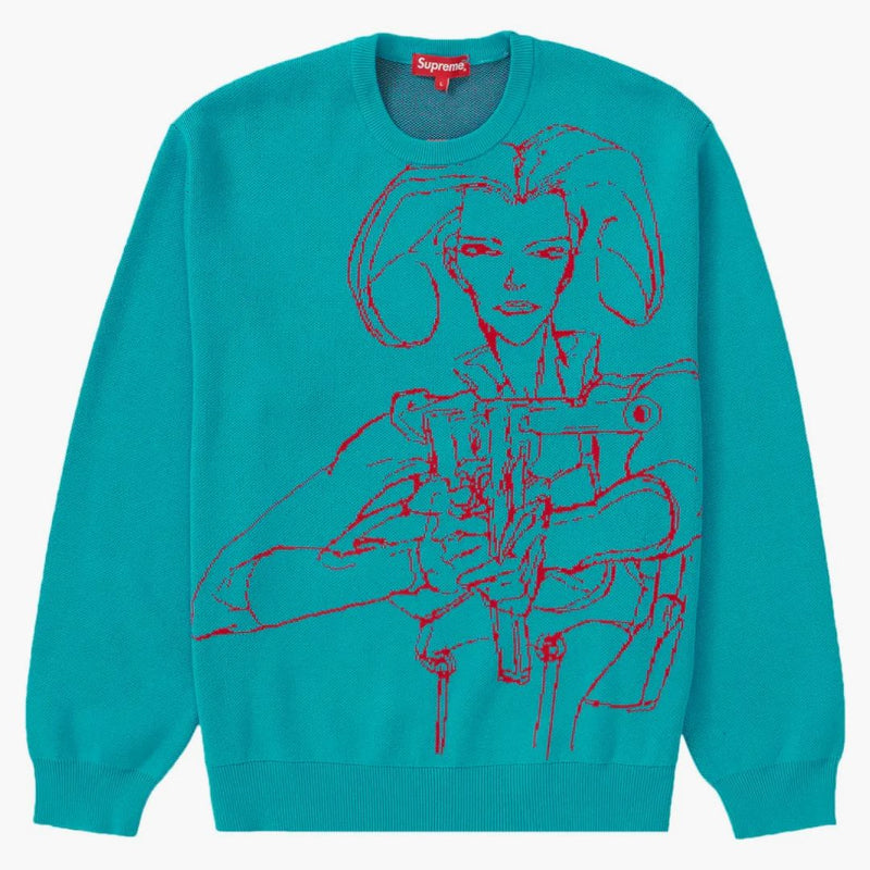 Supreme Aeon Flux tröja cyan