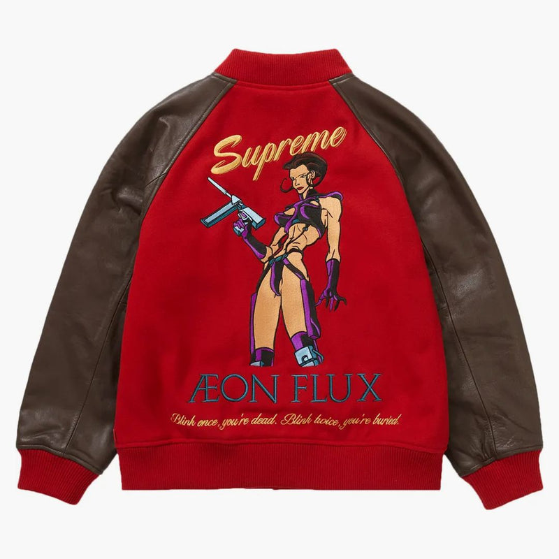 Supreme Aeon Flux Varsity Jacket Red