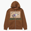 Supreme Aeon Flux Zip Up Hooded Sweatshirt Brown