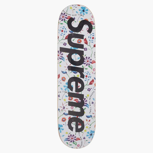 Nejvyšší airbrushed květinový skateboard paluba bílá