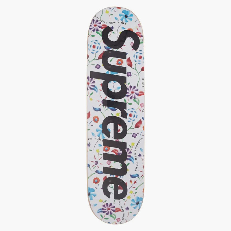 Nejvyšší airbrushed květinový skateboard paluba bílá