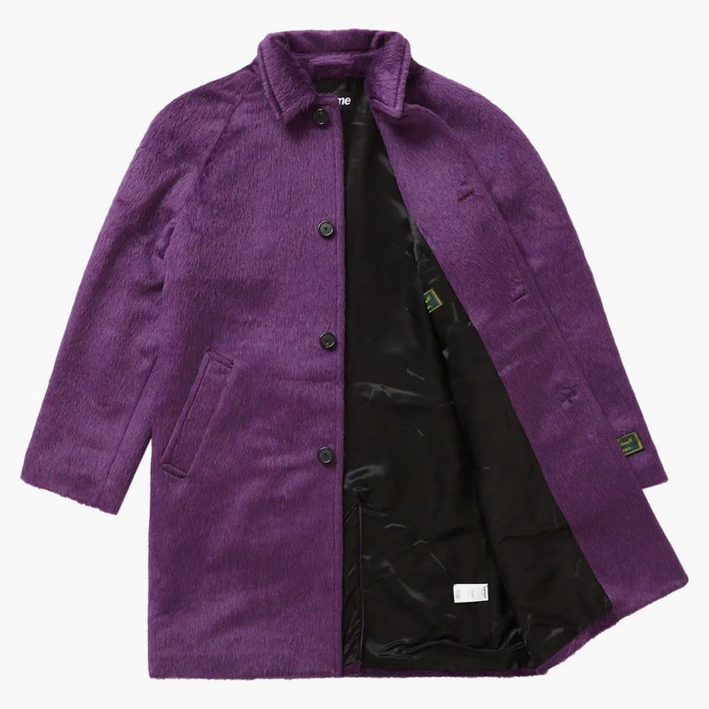 Supreme Alpaca Overcoat Purple