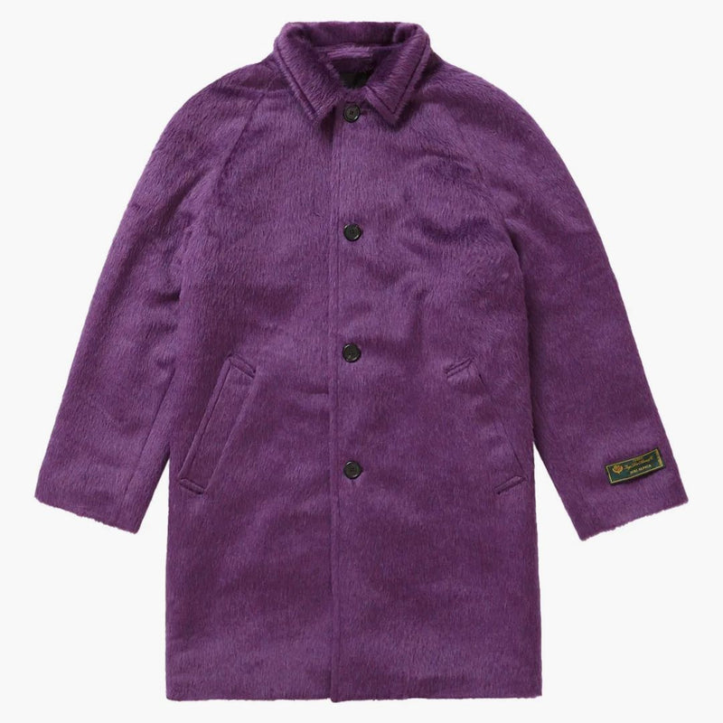 Supreme Alpaca Overcoat Purple