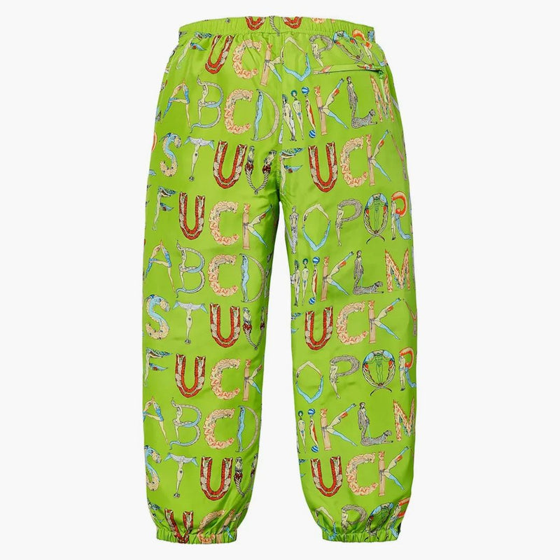 Supreme Alphabet Silk Pant Lime