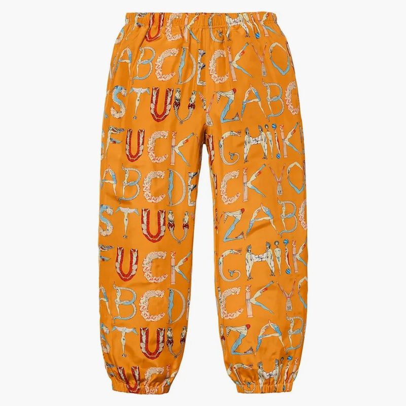 Nejvyšší abeceda hedvábné kalhoty oranžové