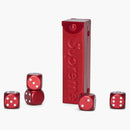 Supreme aluminum dice set red